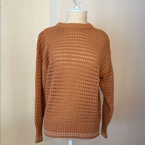 Varley Women's Tan Crochet Sweater